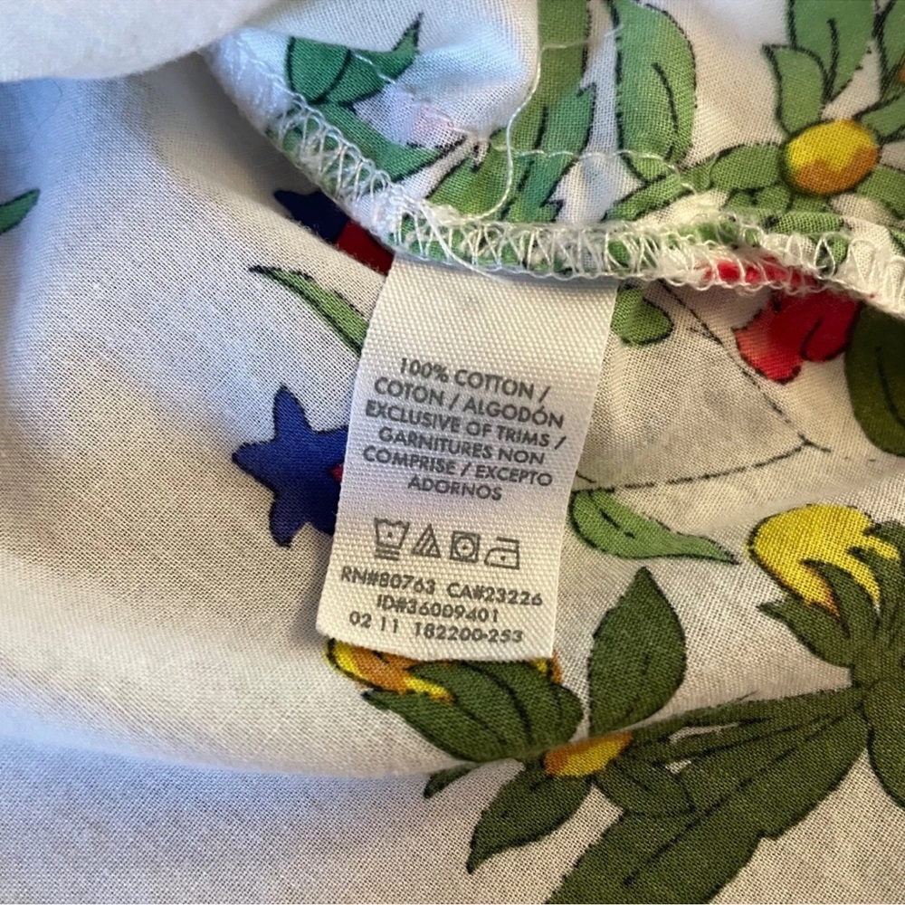 Victorias Secret Pajama Set XL Floral Botanical 100% Cotton Top Pants Drawstring - Picture 11 of 15